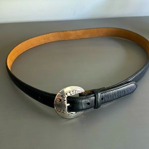 Brighton black leather belt